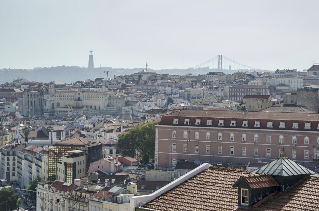 Appartamento Vista Espetacular Baixa E Rio Lisbona Esterno foto